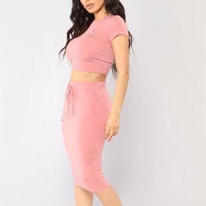 2 for $25 Pink Distress Skirt Set